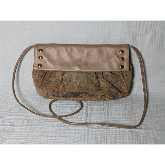 LISETTE Handbags - Vintage 90s Lisette crossbody vegan leather cork clutch bag purse